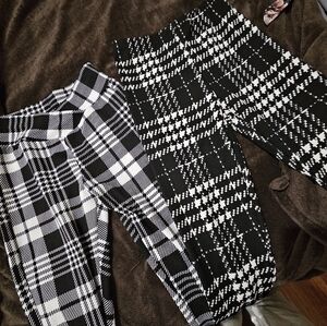 2 pair checkered leggings